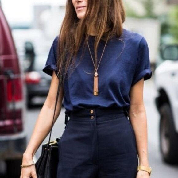 CASUAL GIRL Basic Blue Tee Shirt - Picture 1 of 3